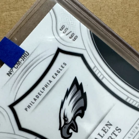 🏈🏆Jalen Hurts "National Treasures Century Materials - 99/99 Insert" Card🏆🏈 - Picture 5 of 6